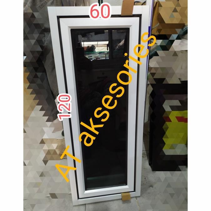 Gambar jendela aluminium 60x120 murah harga grosir - Hitam, jungkit,riben dari Kilat Mall undefined Tokopedia