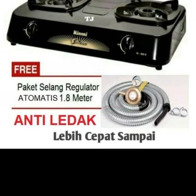 Gambar Kompor Gas 2 tungku rinai RI 302S Free paket regulator win gas+selang dari Screen Ktichen undefined Tokopedia