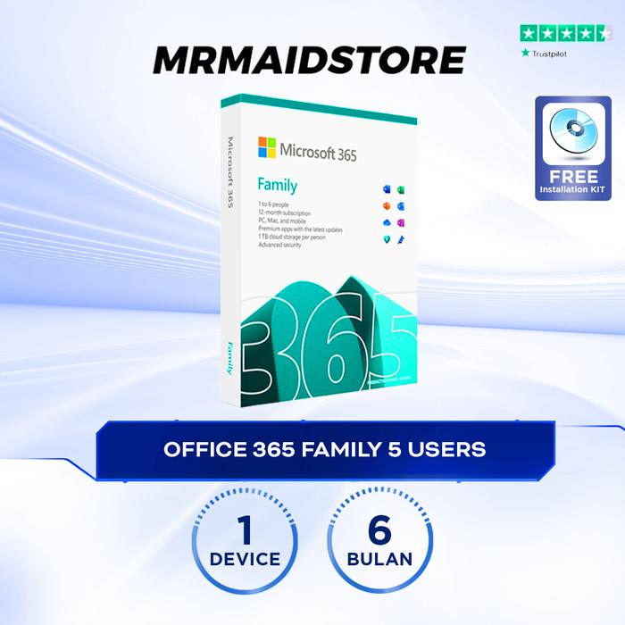 Jual Microsoft Office 365 Family - 1 User 5 Devices - 6 Bulan - Jakarta ...