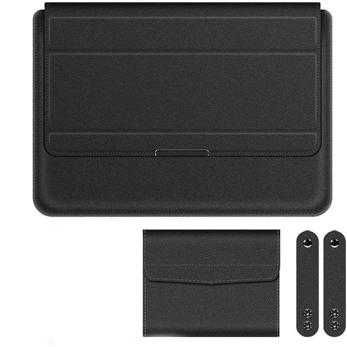 Gambar Lenovo 2in1 IdeaPad Flex 5 14" LEATHER SLEEVE MAGNETS CASE 3in1 LAPTOP STAND SLIM COVER HANDBAG CASING TAS BAG LAPTOP - Hitam dari GoodCaseID undefined Tokopedia