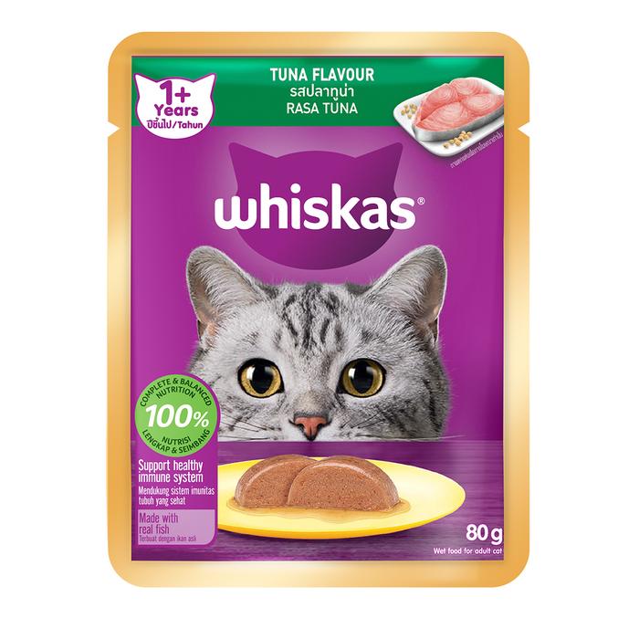 Gambar Makanan Kucing Basah Whiskas WetFood / Sachet / Pouch Adult 85 Gram - Tuna dari RC Petshop Jakarta undefined Tokopedia