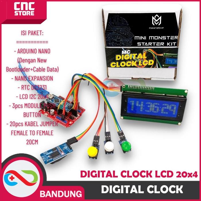 Tokopedia Arduino Jual KIT DIGITAL CLOCK LCD I2C JAM DIGITAL ARDUINO PAKET LENGKAP - Kota ...
