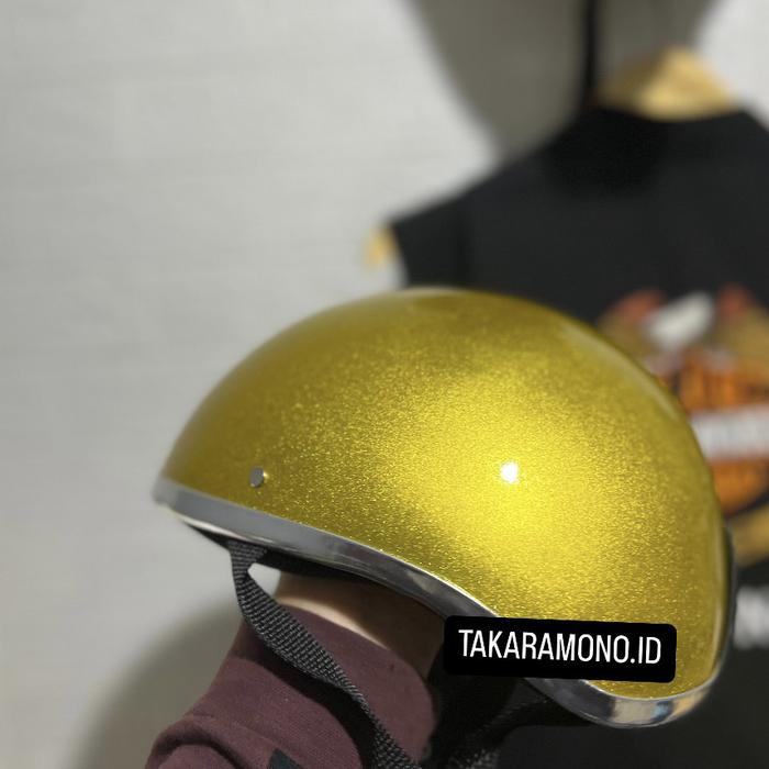 Gambar Ready Helm Chopper Harley Davidson - gold chrome, M dari cozybooid undefined Tokopedia