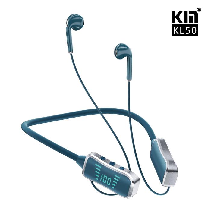 Gambar IZZY KM KL50 Sport Bluetooth 5.2 Earphone Wirelesss Headset Handfsree neckband sport earphones LED power display Headphone - Green dari Izzy Audio undefined Tokopedia