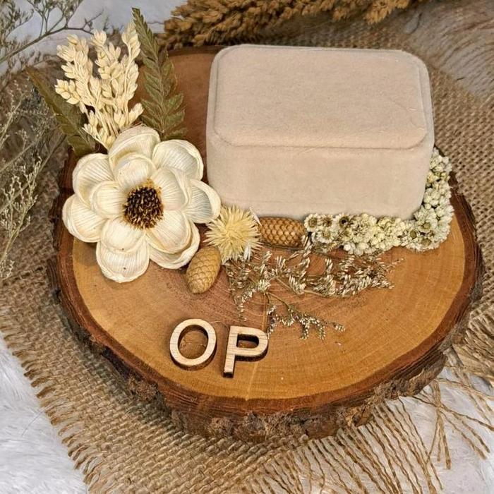 Gambar Kotak box cincin rustic | box ring tunangan | ring box lamaran | ring box seserahan - Teratai dari PulenStore undefined Tokopedia