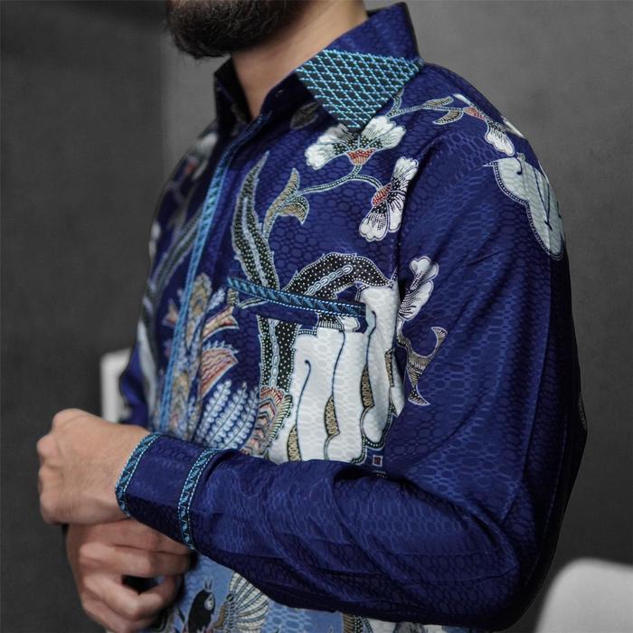 Gambar Baju Kemeja Batik pria motif Tulis Seperti ATBM SUTRA Pesta BR14 - NATAWIGUNA SMOC, S dari BATIK BUNAYYASTORE undefined Tokopedia