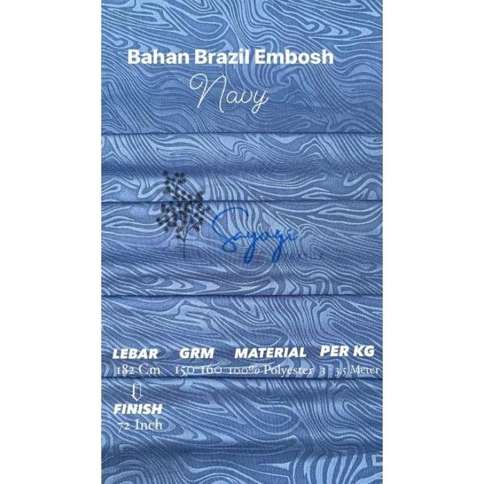 Gambar Kain Bahan Brazil EMBOSH KILOAN - Navy dari I N F I N I T Y ID undefined Tokopedia