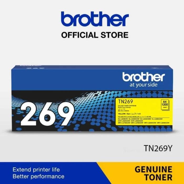 Gambar BROTHER Toner TN 269 Black | Cyan | Magenta | Yellow - Yellow dari Brother Indonesia Shop Jawa Tengah undefined Tokopedia