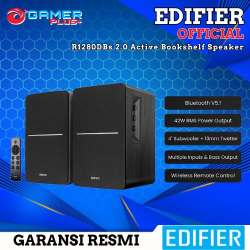 Promo EDIFIER R1280DBs Active Bookshelf Speaker Bluetooth Wireless  Brown Wood di Gamer Plus Tokopedia