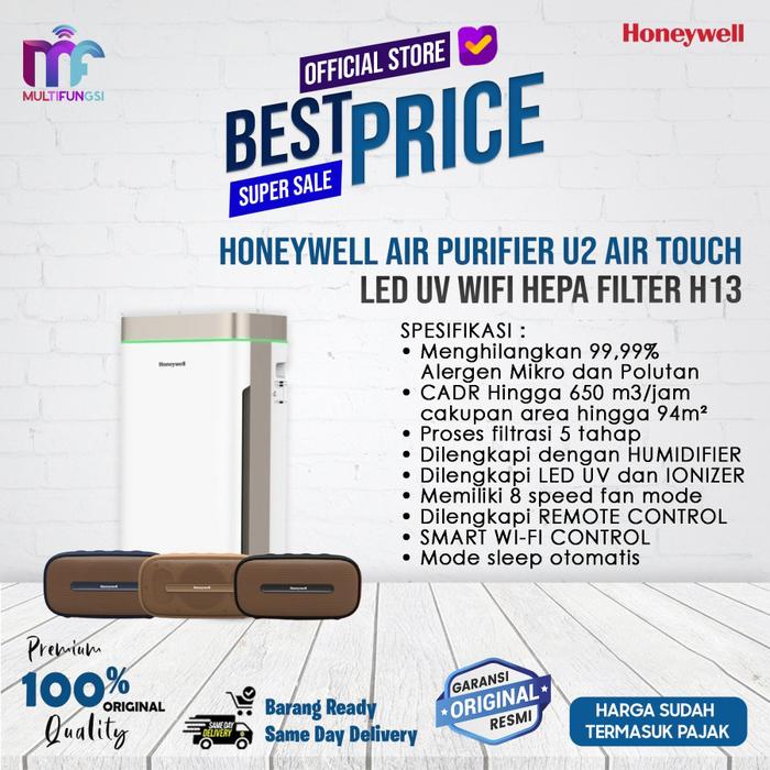 Gambar Honeywell Air Purifier U2 Air Touch LED UV WiFi Hepa Filter H13 - Air Purifier dari Multifungsi Online undefined Tokopedia