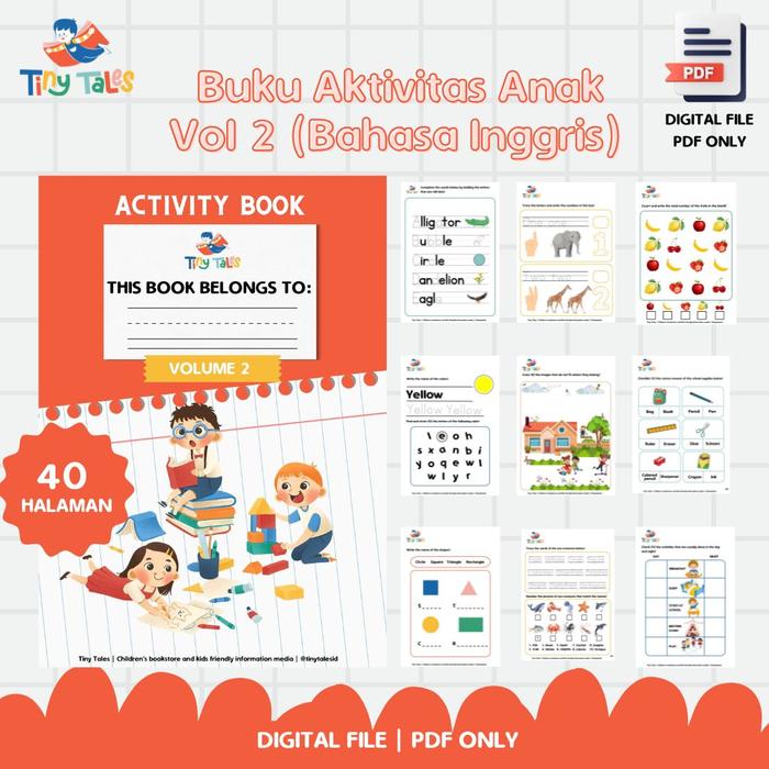 Gambar PRINTABLE WORKSHEET - Pra Menulis, Angka, Huruf, dan Coding (40 Halaman) - VOL 02 ENGLISH dari Tinytalesid undefined Tokopedia