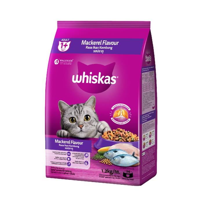 Gambar Cat Food adult Whiskas 1.2kg makanan kucing dewasa 1.2 kg tuna chicken - MACKAREL dari Petshop Hemat Depok undefined Tokopedia