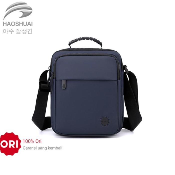 Gambar Tas Selempang Pria HAOSHUAI 1250 Tas Pinggang Waistbag Anti Air Bahan Premium Dolby lotto Coated - Navy Blue dari Handbag Heaven stories undefined Tokopedia
