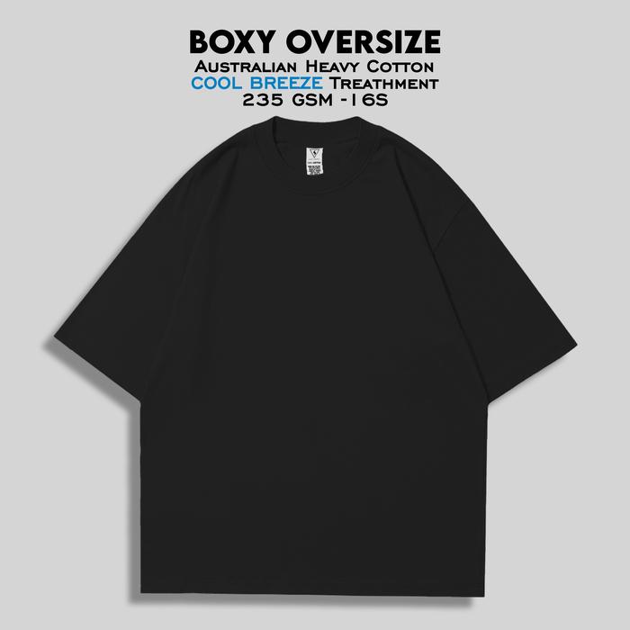 Gambar SimplySupply Kaos Polos Boxy Oversize 16s T-Shirt Heavyweight Cotton Series Collection - Black, Boxy S dari Simply Supply undefined Tokopedia