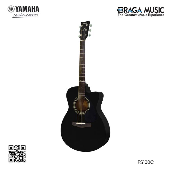 Gambar [Braga Music] Gitar Akustik Yamaha FS100C Black dari Braga Music undefined Tokopedia