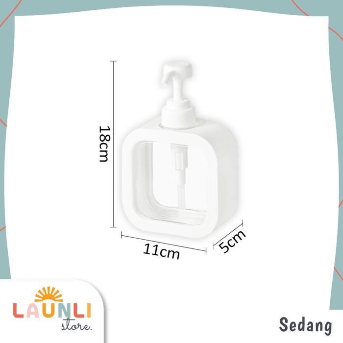 Gambar Botol Sabun Cair Pump Kotak Aesthetic Refil Dispenser Soap Pencet Wastafel Kamar Mandi Dapur - 300 ml dari Launli undefined Tokopedia