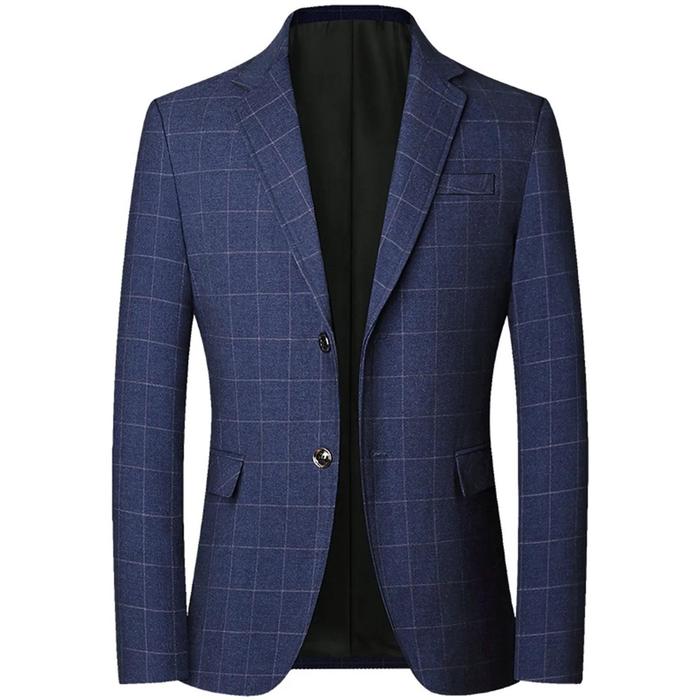 Jual Slim Fit Two Button Solid Color Suit Jacket Business Wedding