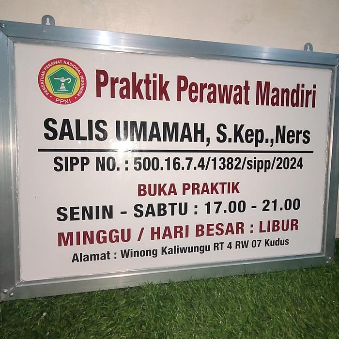Gambar Plang Akrilik Toko 100x120 Papan Nama perusahaan Praktek dokter bidan - 1 sisi, Tanpa Lis dari hanan.grafika undefined Tokopedia