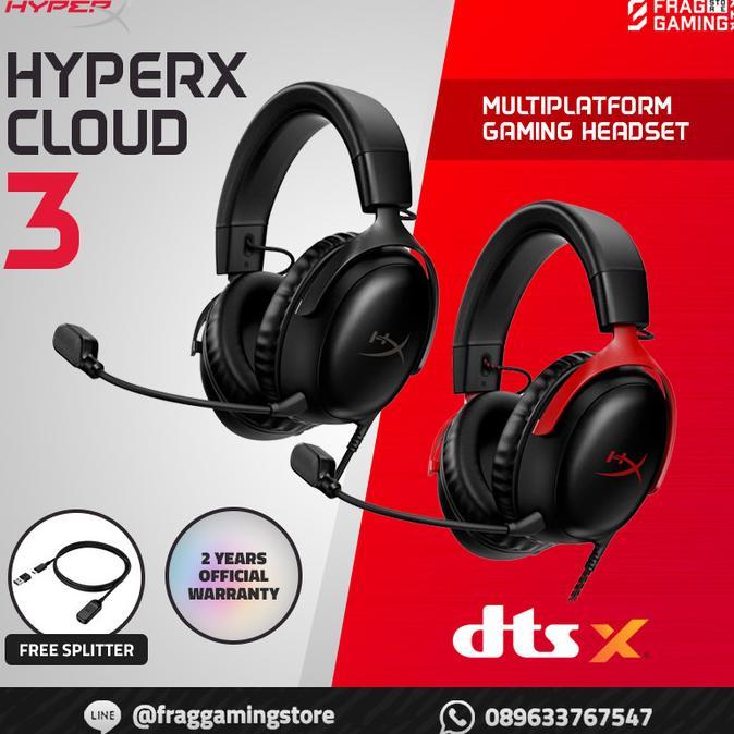 Gambar HyperX Cloud 3 Cloud III Cloud3 DTS-X Spatial Gang Headset Bisa SPK! - Hitam dari Kedai Ceria Bangsa undefined Tokopedia