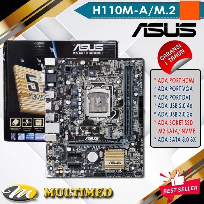 Gambar Mainboard Motherboard Mobo H110M Socket LGA 1151 DDR4 Garansi 1 Tahun - ASUS M2 dari Multimed Computer undefined Tokopedia