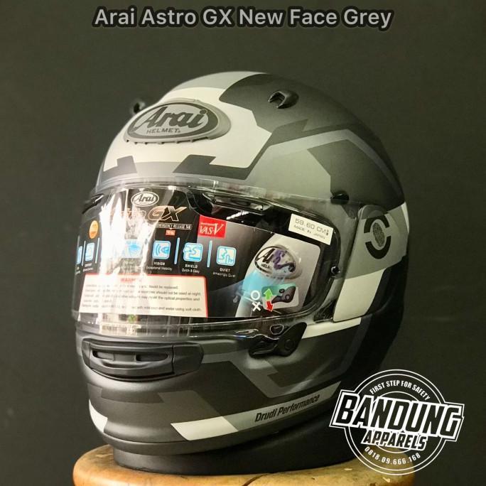 Gambar Helm Motor Full F Helmet Arai Astro GX New F Grey SNI Japan - Face Grey Frost, M dari Toko Sejuk Ideal undefined Tokopedia