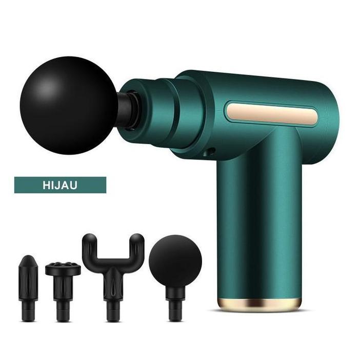 Gambar Alat Terapi Relaksasi Fasia Pijat Mesin Getar Elektrik Listrik Pengecil Tubuh Dan Kebugaran Muscle Massager Gun Smart - Green dari lilishopma undefined Tokopedia