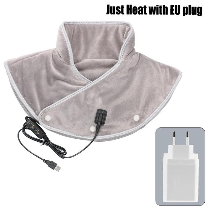 Gambar Electric Shoulder Neck Heating Pad Massage Hot Compress Cervical Tool Three Gear Adjustable for Shoulder Neck Back Heated Warmer - Just Heat EU dari AMIRINTIS undefined Tokopedia
