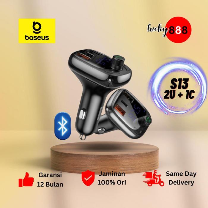 Gambar Car Charger Baseus S13 Quick Charge 4.0 Charger Mobil PD FM Transmitter Bluetooth - Hitam dari CV PUTRA ANGGARA undefined Tokopedia
