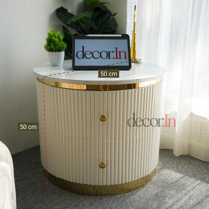 Gambar Meja Tamu Minimalis Set | Meja Ruang Tamu | Meja Minimalis Duco | Meja Industrial | Meja Besi Gold Set Duco Meja Tamu Finishing Duco Meicha - Meja Kecil D50, Top Table Putih dari Prima Jaya Furtindo undefined Tokopedia