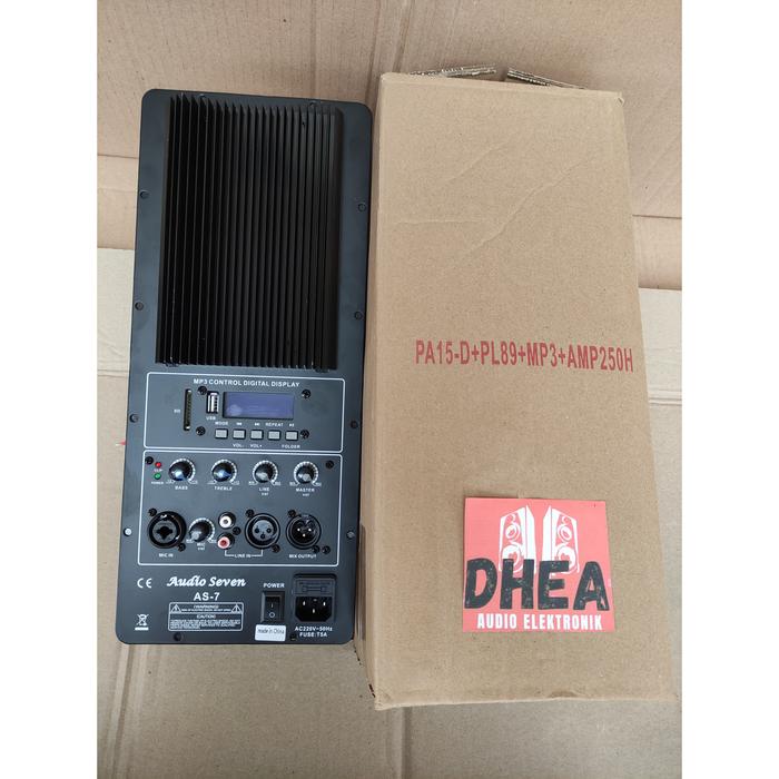 Gambar Kit Speaker Aktif Monitor Audio Seven AS7 AS-7 USB bluetooth ukuran panel 38x16cm 1000 Watt original made in china class H dari Dhea audio elektronik undefined Tokopedia