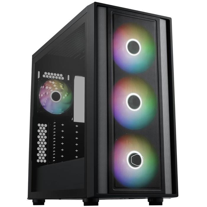 Gambar Cooler Master MasterBox 600 I Lite - Mesh Max Airflow Tempered Glass Mid Tower E-ATX Gaming Case - ARGB - Black  dari Duta Mandiri Infokom undefined Tokopedia