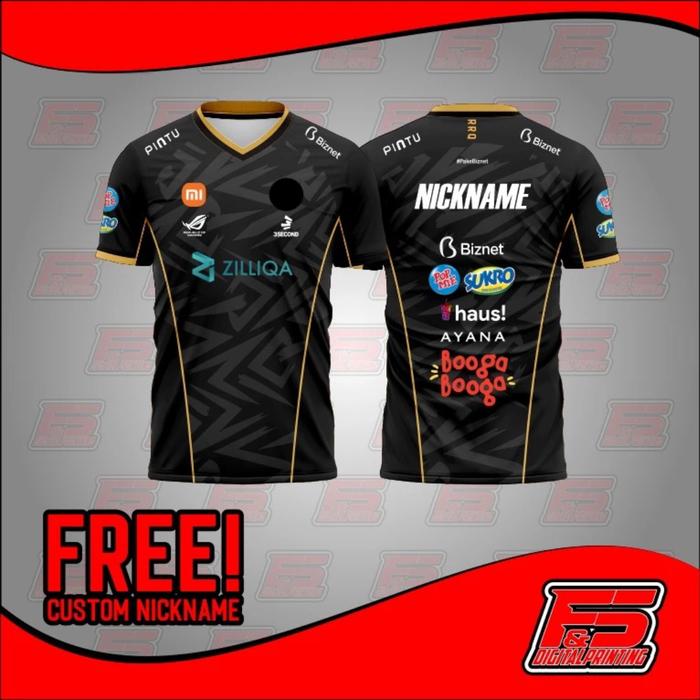 Gambar JERSEY RRQ S10 BISA CUSTOM NAMA DAN NO PUNGGUNG - XL dari FnSdigitalprinting undefined Tokopedia