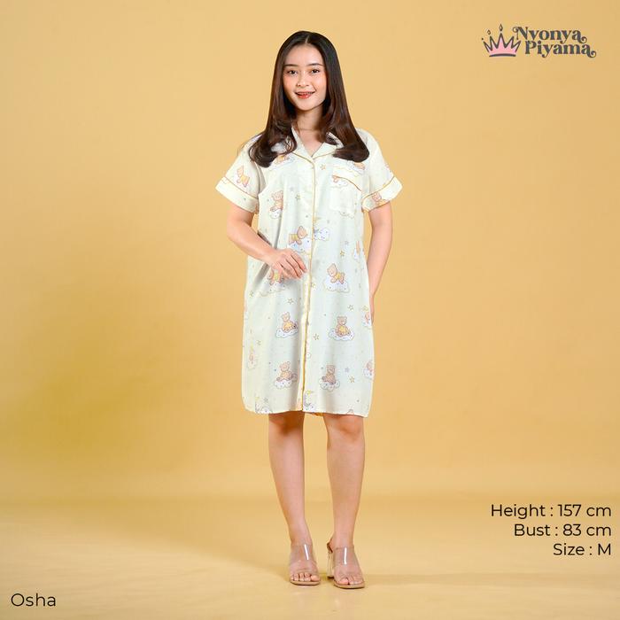 Gambar Nyonya Piyama Set Katun Classic - Osha - Daster, S/M dari NyonyaPiyama undefined Tokopedia
