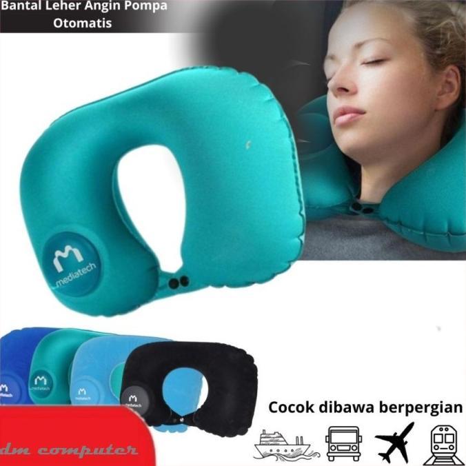 Gambar LANGSUNG KIRIM! Bantal Leher Pompa Inflatable Otomatis Mediate Travel Neck Pillow - - Merah Muda dari Putri Cahaya undefined Tokopedia