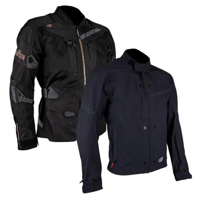 Gambar SALE TERBARU!!! JACKET ADVENTURE LEATT 7.5 FLOW STEALTH BLACK / JACKET TOURING PROTECT PACKING AMAN - M dari tasyarosmalaaaa undefined Tokopedia