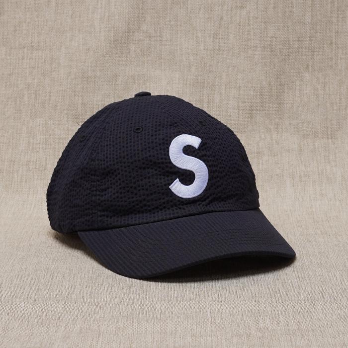 帽子 Supreme Seersucker S Logo 6-Panel Black Supreme Seersucker S Logo 6 Panel Black - SS24 - GB