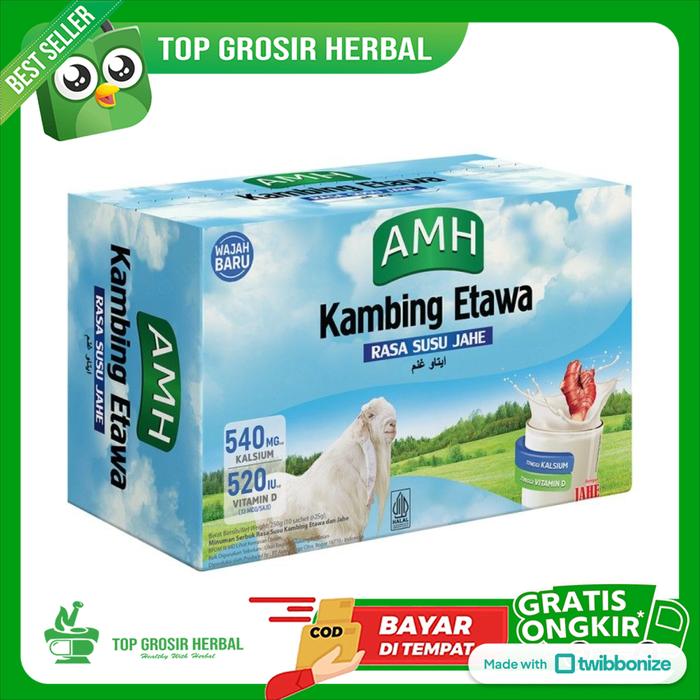 Gambar Susu Kambing Ettawa Jahe Merah AMH Kemasan Saset Sebok Isi 10 Saset dari Top Grosir Herbal undefined Tokopedia