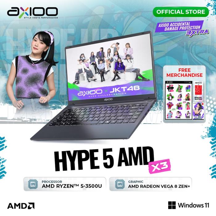 Gambar Axioo MyBook Hype 5 AMD X3 x JKT48 - Ryzen 5 3500U 8GB 256GB 14FHD IPS - 8GB/256GB, NON WIN dari UC.Technology undefined Tokopedia