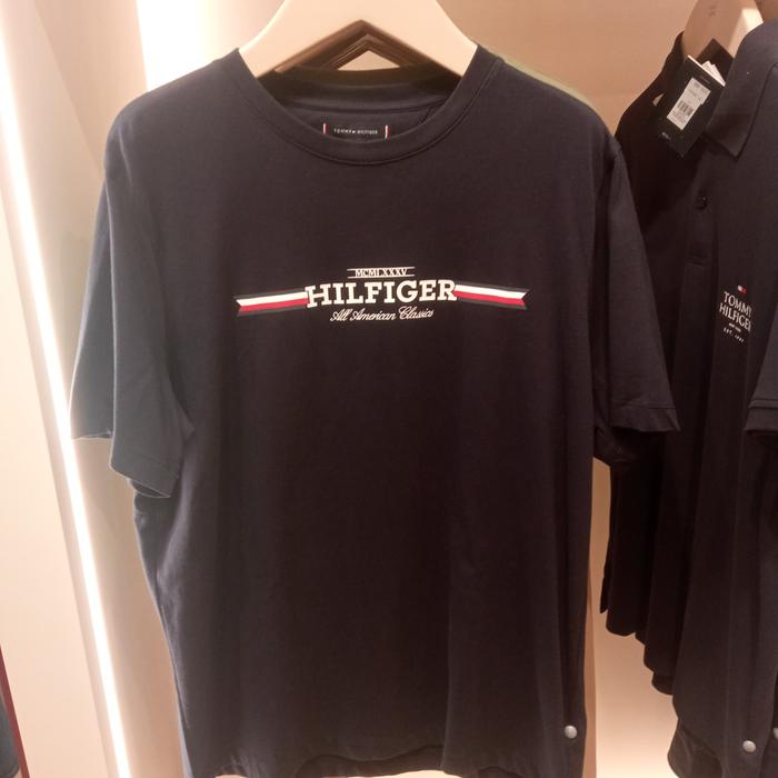 Jual Kaos Tommy Hilfiger New Arrival Original Black NAVY, S
