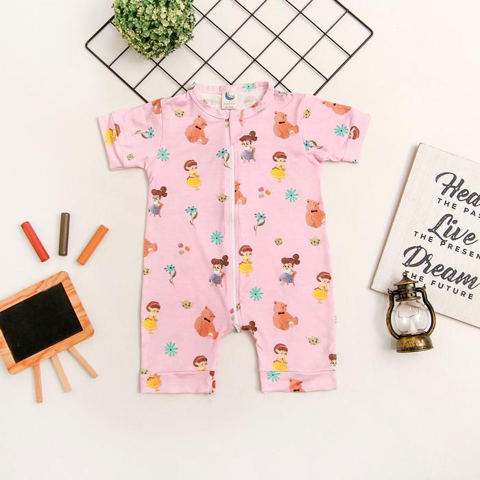 Gambar Playsuit Bayi TENCEL Modal Baju Bayi DOUILLET DOUX DOLCE - Tea Party, 12-18 Months dari douxdolce douillet undefined Tokopedia