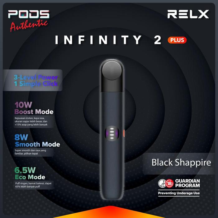 Gambar RELX Infinity 2 Plus Device OnIy - All Colors (Vaporizer) - Black Sapphire dari PODS Authentic Bintaro undefined Tokopedia