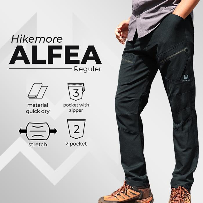 Gambar Celana Panjang Pria Slim Fit Hikemore Alfea Reguler - Hitam, S dari Hikemore Tangerang undefined Tokopedia