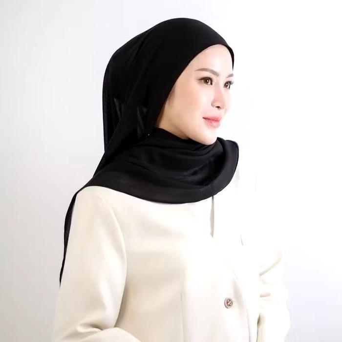 Gambar pashmina trendy viscose arabian voile shawl - Hitam dari Umega Com undefined Tokopedia