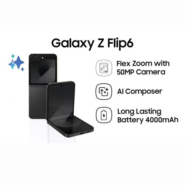 Gambar Samsung Galaxy Z Flip6 5G 12/256GB | 12/512GB - Garansi Resmi - Crafted Black, 12/256GB dari Plaza IT Store undefined Tokopedia