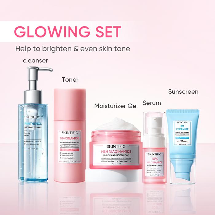 Gambar SKINTIFIC 5pcs Paket MSH Niacinamide Skincare Set Glowing dari Skintific Official Store undefined Tokopedia