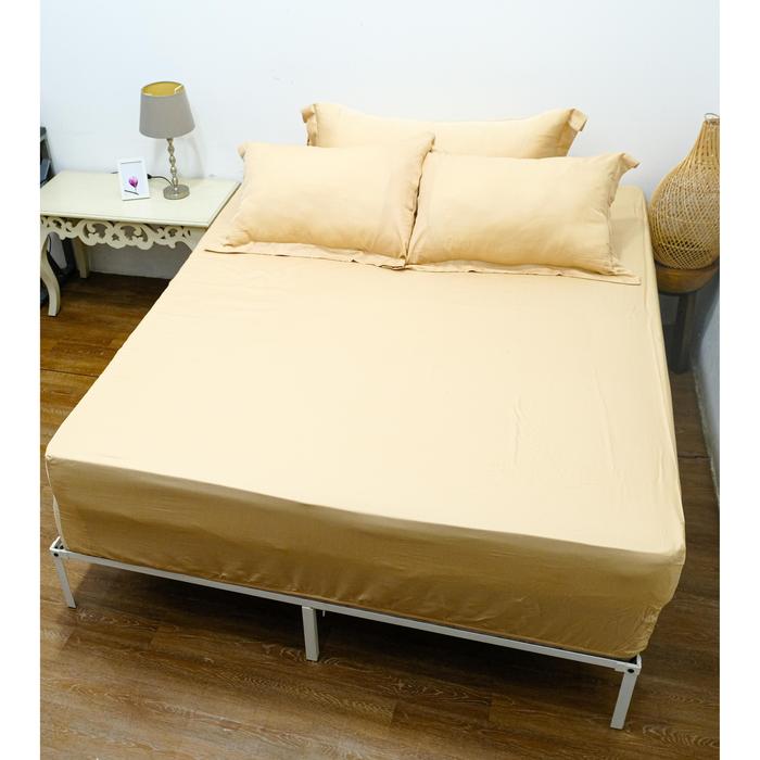 Gambar Sprei / Bedcover Serat Bambu Organic Sutra Lyocell Polos - Gold, Bedcover240x220 dari SoulmateBedsheet undefined Tokopedia