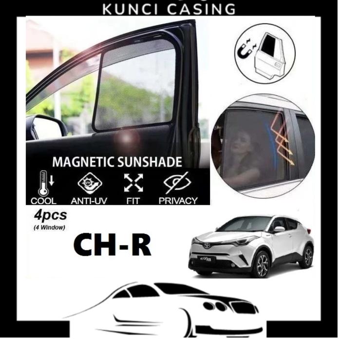 Gambar Sun Shade Toyota CH-R YARIS CROSS Pelindung Kaca Jendela Mobil Perlindungan Sinar UV Magnetic Easy Installation Strong UV PROTECTION 4Pc - CH-R dari KUNCICASING undefined Tokopedia