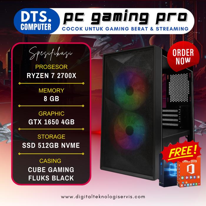 Jual PC Gaming Ryzen 2700X GTX 1650 512GB Nvme DDR4