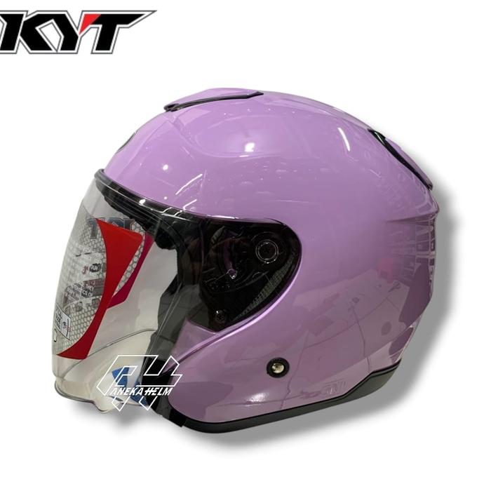 Gambar HELM KYT KYOTO SOLID WHITE/PUTIH - lavender, M dari Aneka helmet undefined Tokopedia