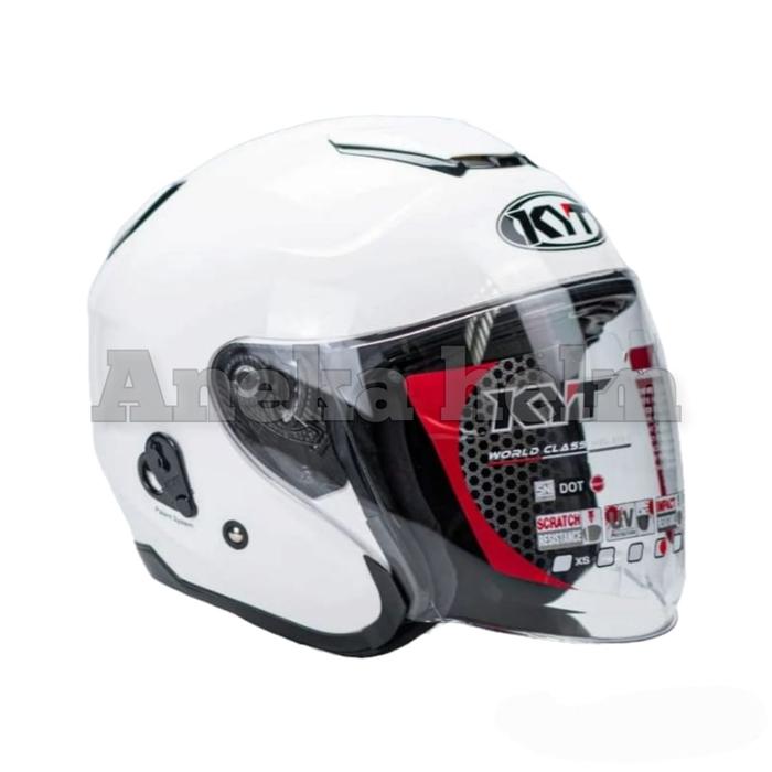 Gambar HELM KYT KYOTO SOLID WHITE/PUTIH - Putih, M dari Aneka helmet undefined Tokopedia